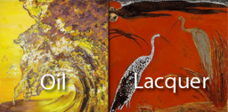 Difference between oil painting and lacquer painting