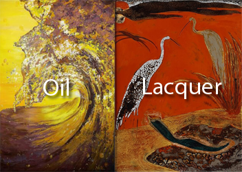 Difference between oil painting and lacquer painting